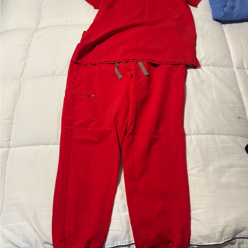 Figs Red Sweatpants & Joggers